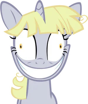 Smiling Cartoon Pony Portrait PNG Image