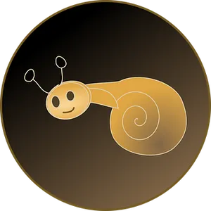 Smiling Cartoon Snail PNG Image