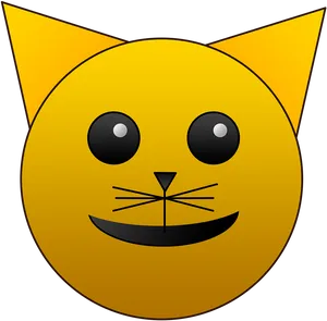 Smiling Cat Emoji Graphic PNG Image