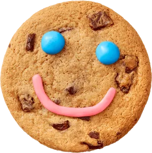 Smiling Chocolate Chip Cookie PNG Image