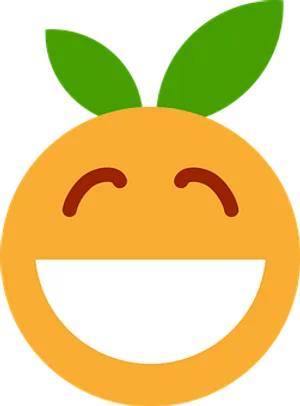 Smiling Clementine Emoji PNG Image