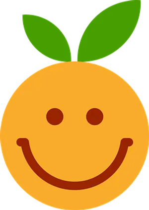 Smiling Clementine Emoji PNG Image