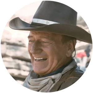 Smiling Cowboy Hat Man PNG Image