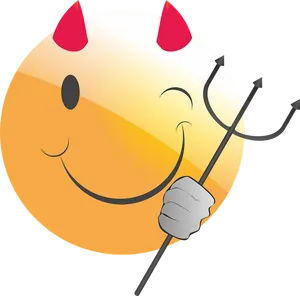 Smiling Devil Emoji Illustration PNG Image