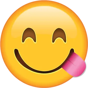 Smiling Emoji Sticking Out Tongue PNG Image