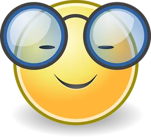 Smiling Emoji With Glasses PNG Image