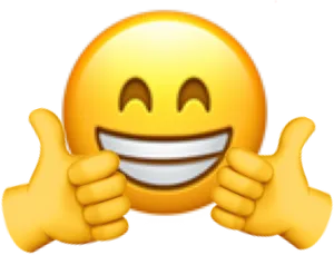 Smiling Emoji With Thumbs Up PNG Image