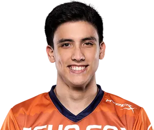 Smiling Esports Player Portrait PNG Image