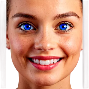 Smiling Face With Blue Eyes Png 58 PNG Image