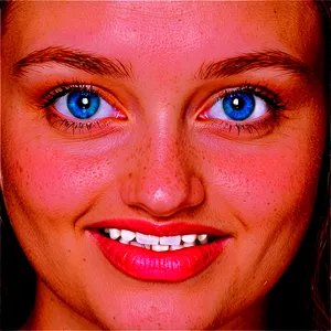 Smiling Face With Blue Eyes Png Cos72 PNG Image