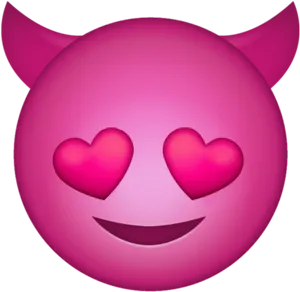 Smiling_ Face_ With_ Horn_ And_ Heart_ Eyes_ Emoji PNG Image