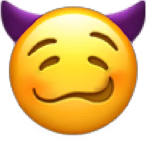 Smiling Facewith Horns Emoji PNG Image