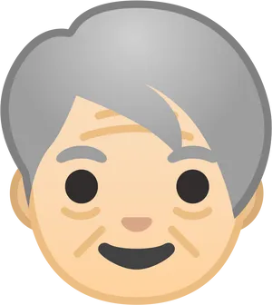 Smiling Grandpa Emoji PNG Image