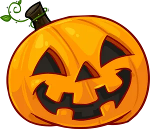 Smiling Jack O Lantern Illustration.png PNG Image