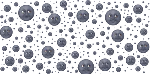 Smiling Moon Faces Pattern PNG Image