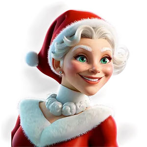 Smiling Mrs Claus Cartoon Png 06292024 PNG Image