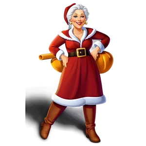 Smiling Mrs Claus Cartoon Png Ylv PNG Image