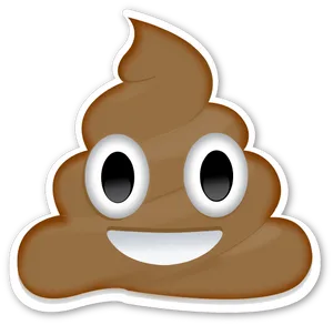 Smiling Poop Emoji Illustration PNG Image