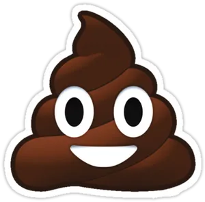 Smiling Poop Emoji Sticker PNG Image