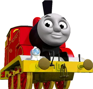 Smiling Red Engine James Thomasand Friends PNG Image