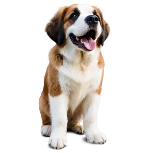 Smiling Saint Bernard Dog Png Aat PNG Image