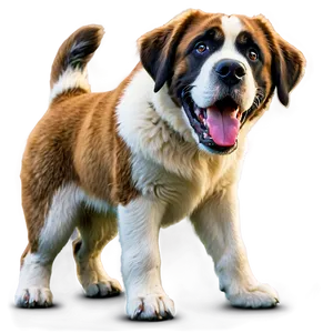 Smiling Saint Bernard Dog Png Usm96 PNG Image