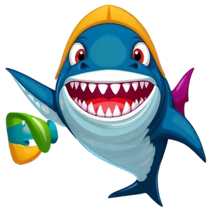 Smiling Shark Cartoon Png Qgv12 PNG Image