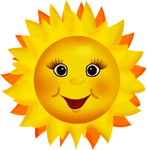 Smiling Sun Clipart PNG Image