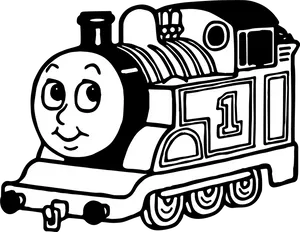 Smiling Train Number One PNG Image