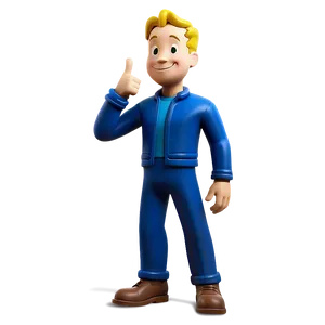 Smiling Vault Boy Clipart Png Erx48 PNG Image