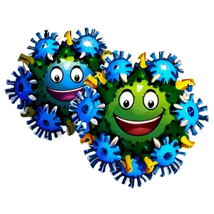 Smiling Virus Cartoon Png Ilx59 PNG Image