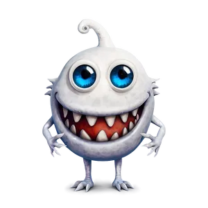 Smiling White Monster Avatar Png Yho34 PNG Image