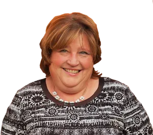 Smiling Woman Black Background PNG