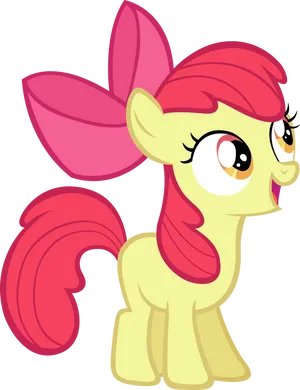 Smiling Yellow Pony Vector PNG Image