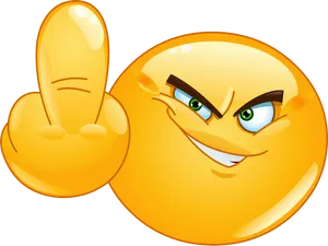 Smirking_ Emoji_ Giving_ Middle_ Finger PNG Image