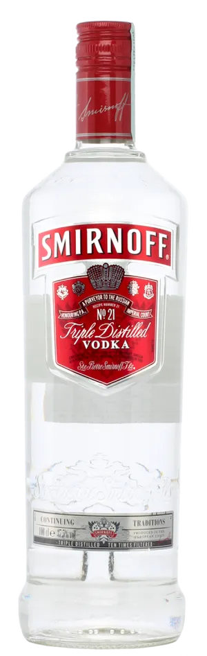 Smirnoff No21 Triple Distilled Vodka Bottle PNG Image