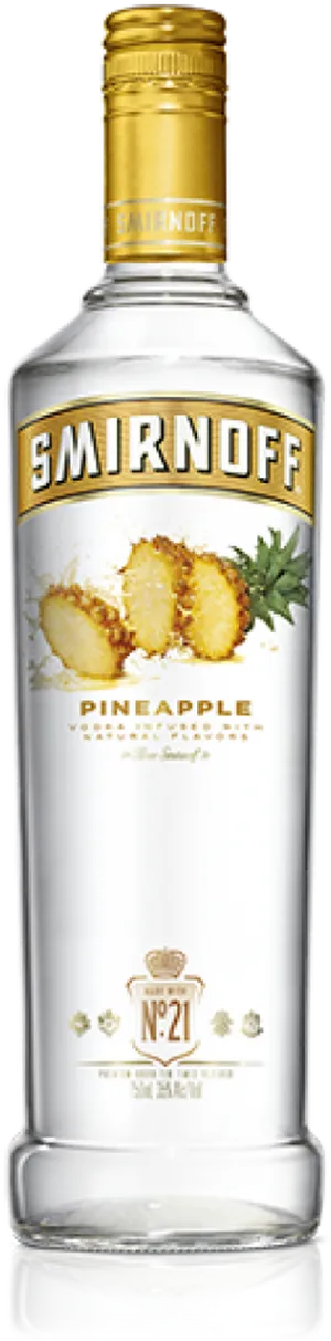 Smirnoff Pineapple Vodka Bottle PNG Image