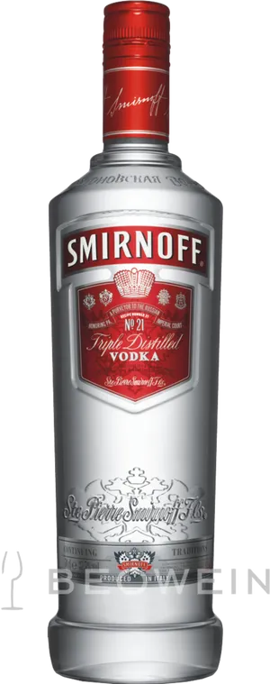 Smirnoff Triple Distilled Vodka Bottle PNG