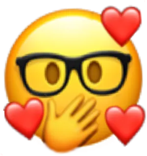 Smitten_ Love_ Emoji_with_ Glasses.png PNG Image