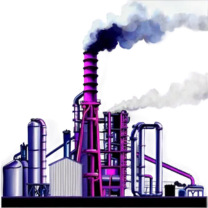 Smokey Industrial Factory Png Euh74 PNG Image