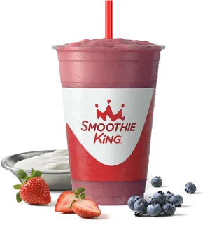 Smoothie King Berry Blend Product Presentation PNG Image