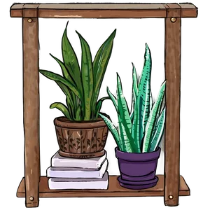 Snake Plant On Shelf Png Eli32 PNG Image