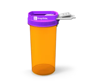 Snap Slide Pill Bottlewith Open Cap PNG Image