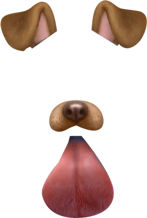 Snapchat Dog Filter Elements PNG Image