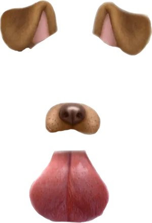 Snapchat Dog Filter Elements PNG Image