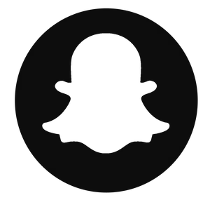 Snapchat_ Ghost_ Logo_ Black_ Background PNG Image