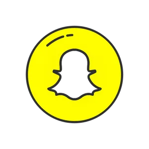 Snapchat Logo Yellow Background PNG Image