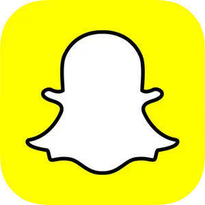 Snapchat Logo Yellow Background PNG Image