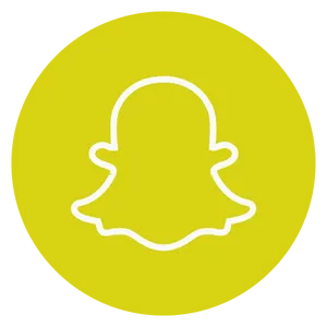 Snapchat Logo Yellow Background PNG Image