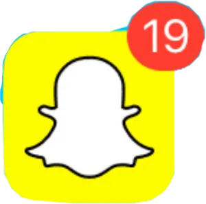 Snapchat Notification Icon19 Unread Messages PNG Image